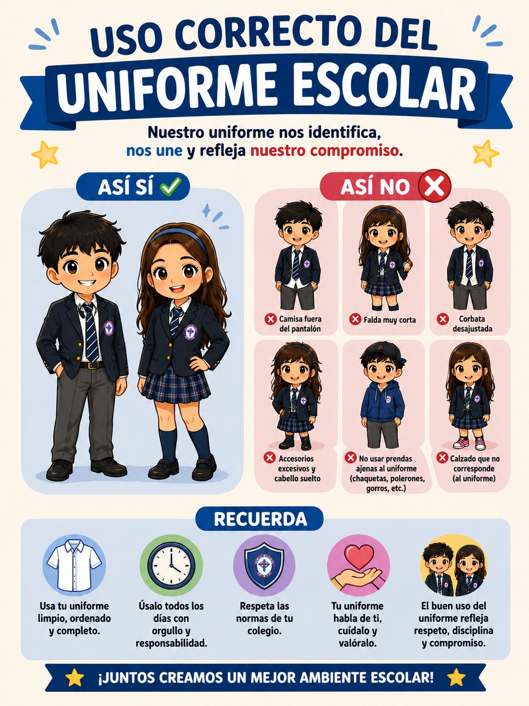 Uso Correcto del Uniforme Escolar