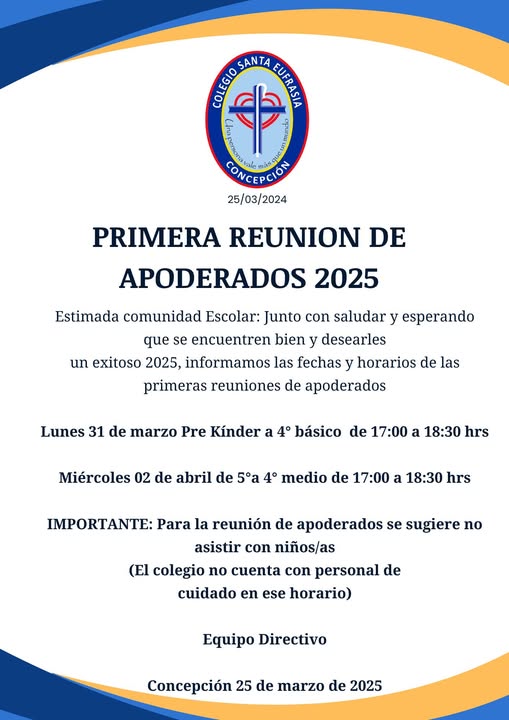 Anuncio Reunión de apoderado 1