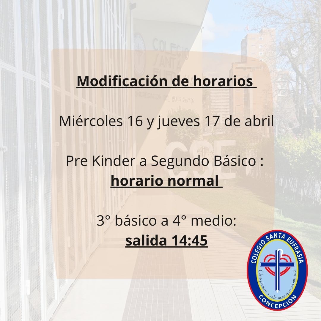 Cambio de horario Semana Santa