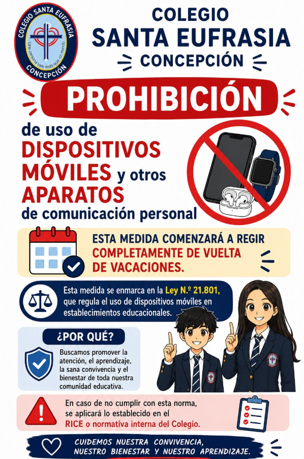 RECORDATORIO IMPORTANTE: USO DE DISPOSITIVOS MÓVILES