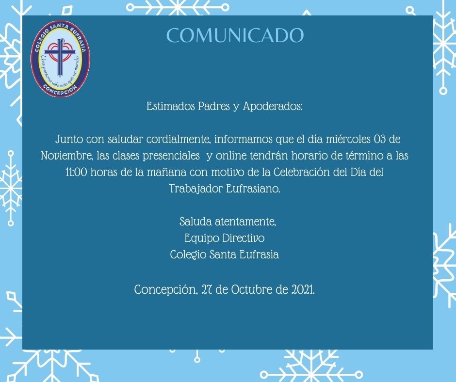 Comunicado Miércoles 3 noviembre