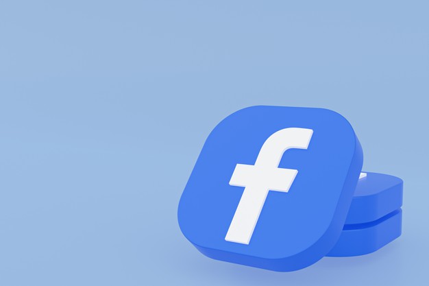 representacion 3d logotipo aplicacion facebook sobre fondo azul 41204 7312